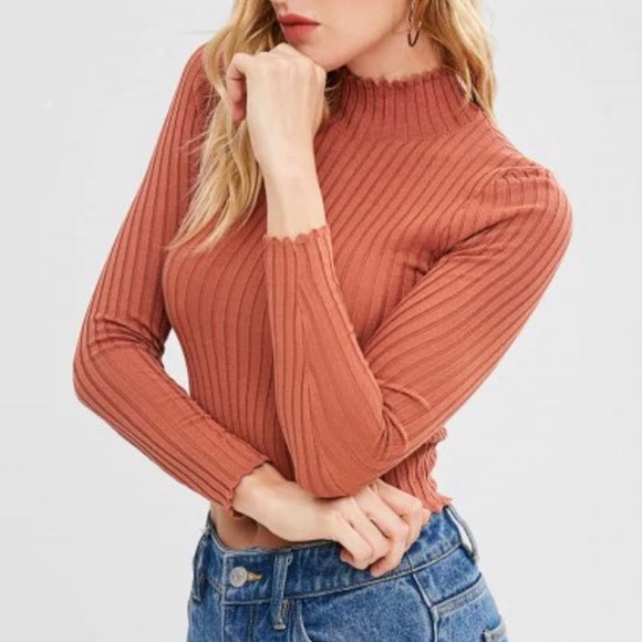 Zaful Ribbed Crop Top XS - Picture 2 of 4